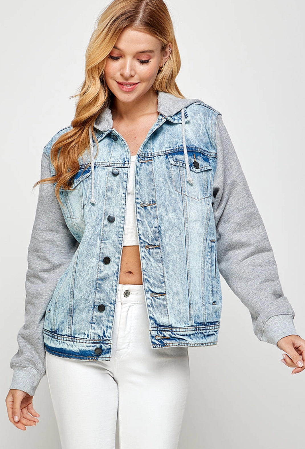 Women's Denim Hoodie Jacket