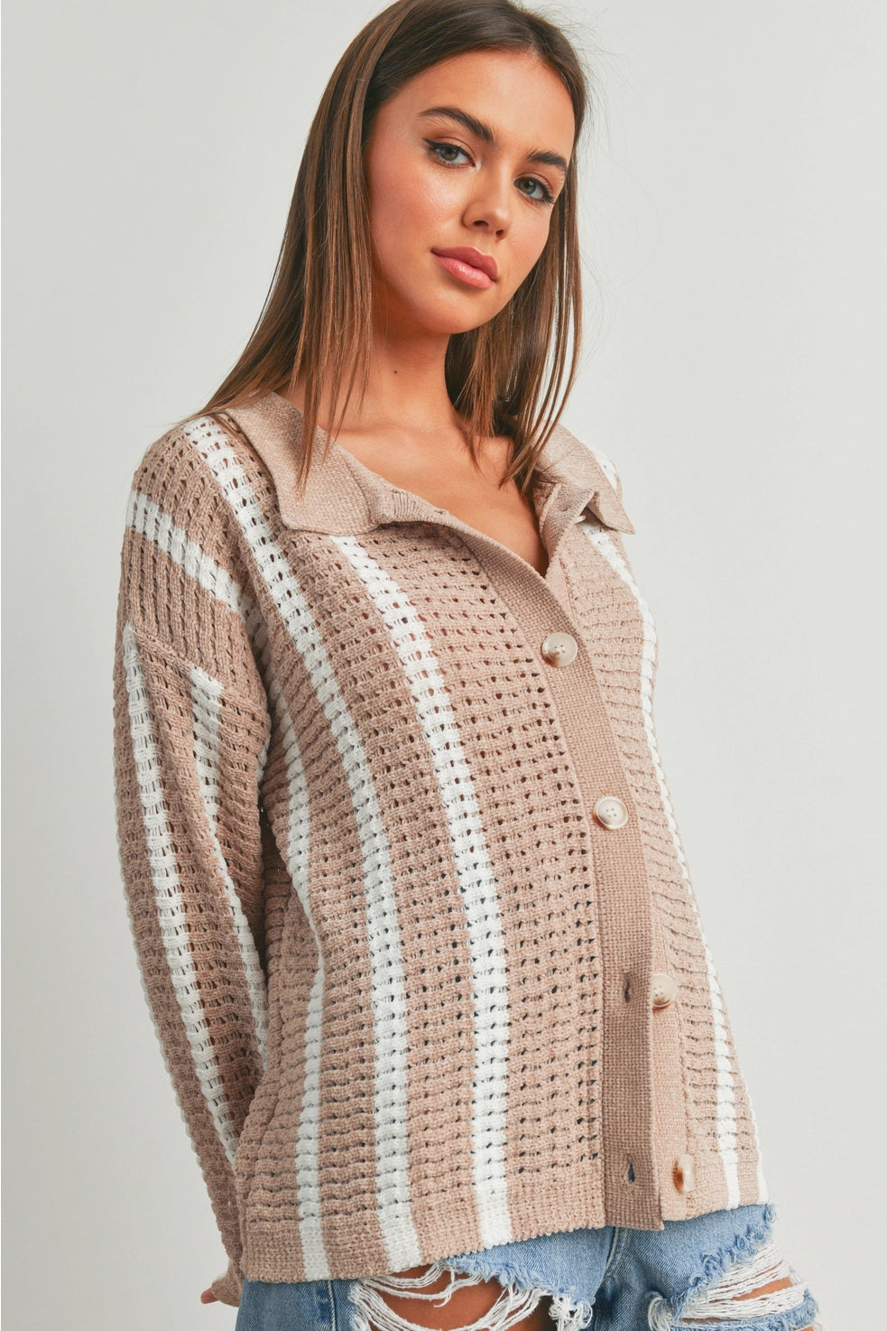 Oversized Chenille Sweater Cardigan